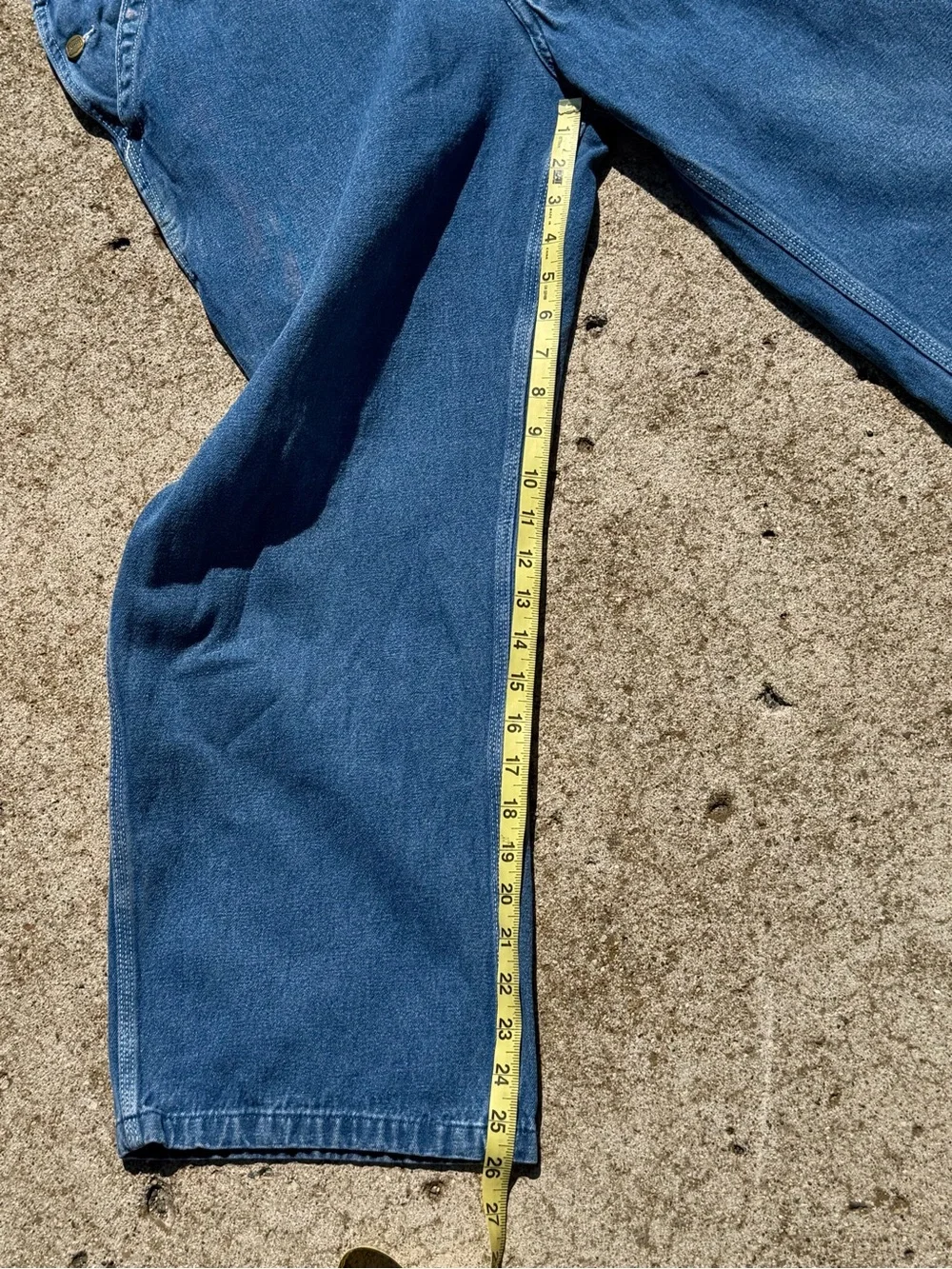 Big Smith Denim BibOverallsMen’s40x28 Blue CarpenterWorkwear 100% Cotton Utility